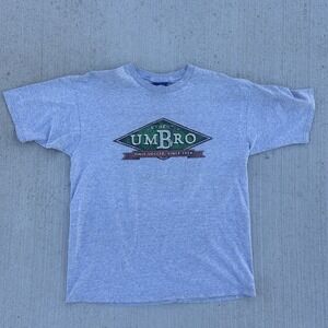 Vintage Umbro Gray Tee 90s 00s Only Soccer Since 1924 Logo Shirt Size XL